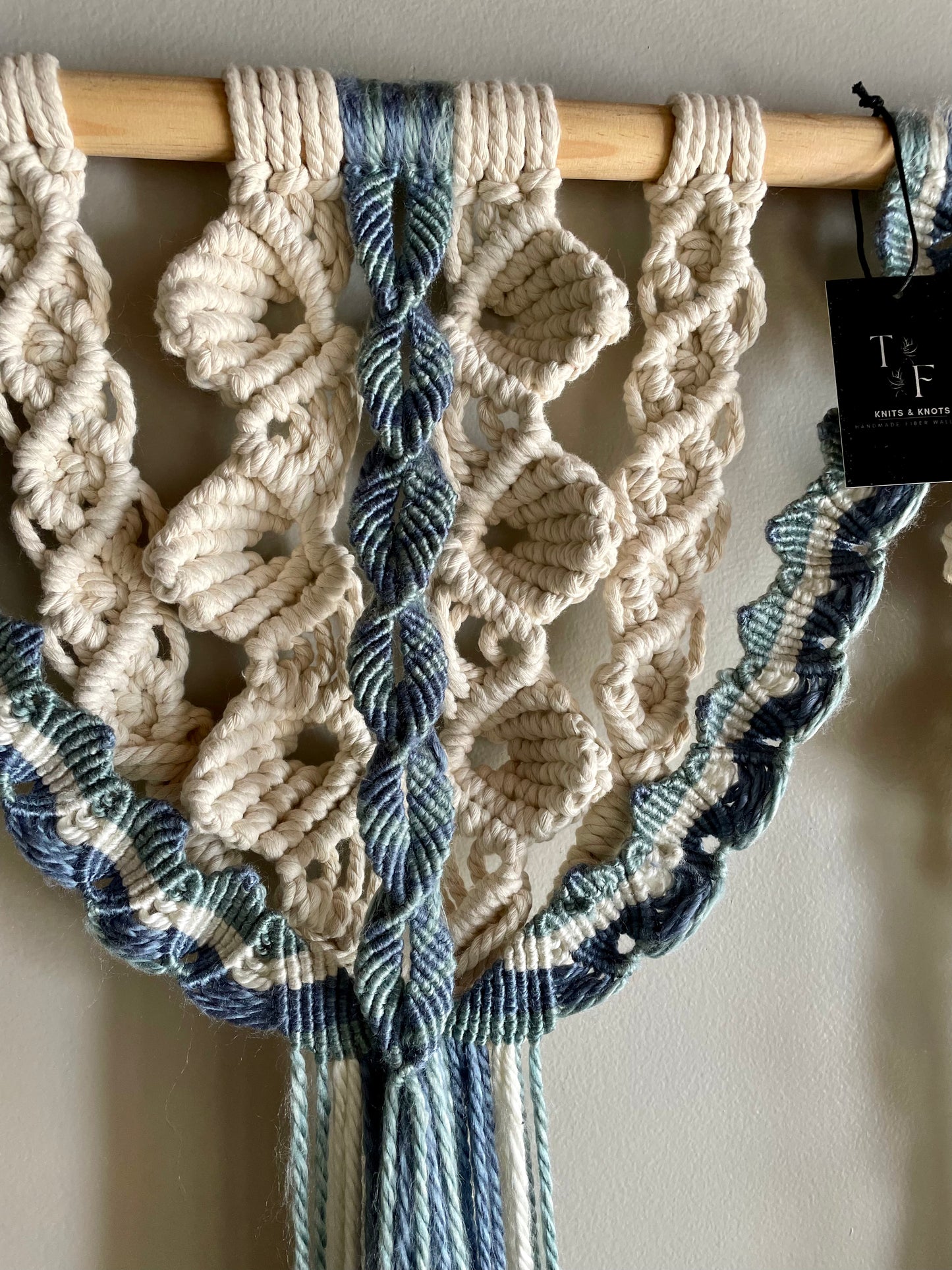 Large Handmade Seashell Design Macrame Wall Hanging
