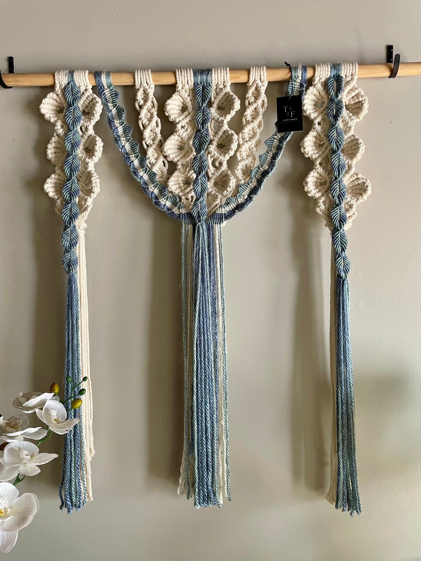 Large Handmade Seashell Design Macrame Wall Hanging