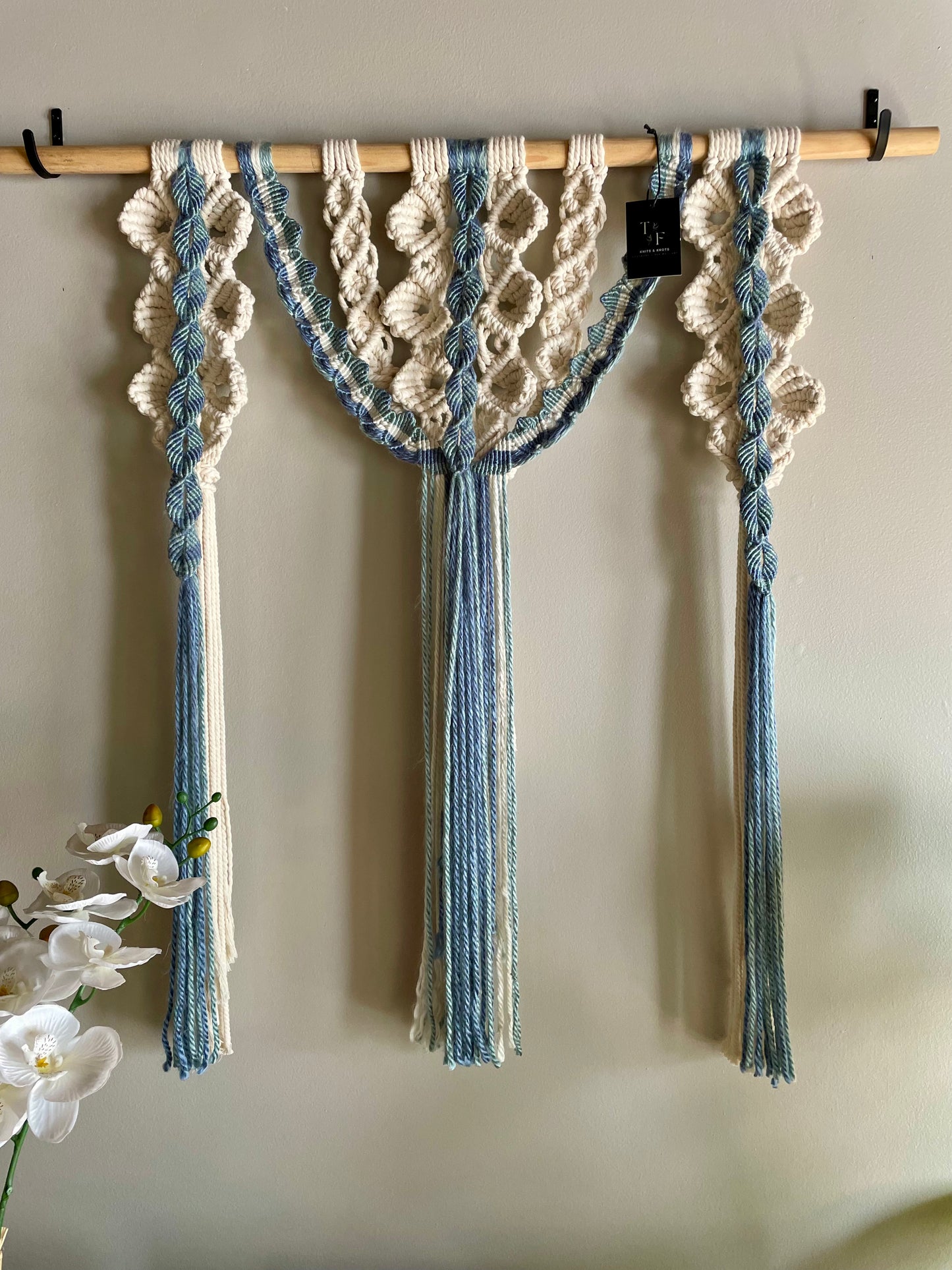 Large Handmade Seashell Design Macrame Wall Hanging
