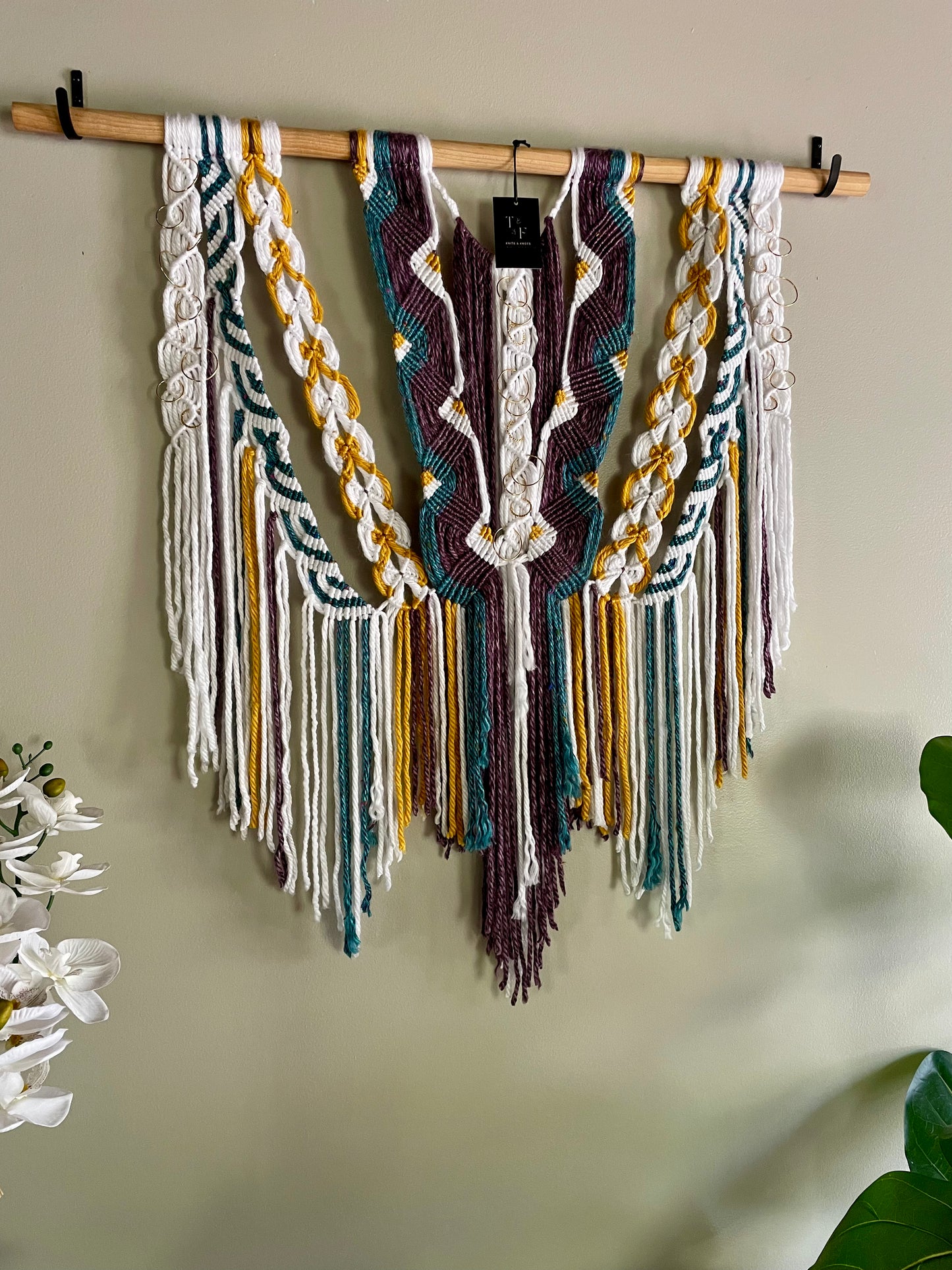 Large Handmade Multi Color Macrame Wall Hanging