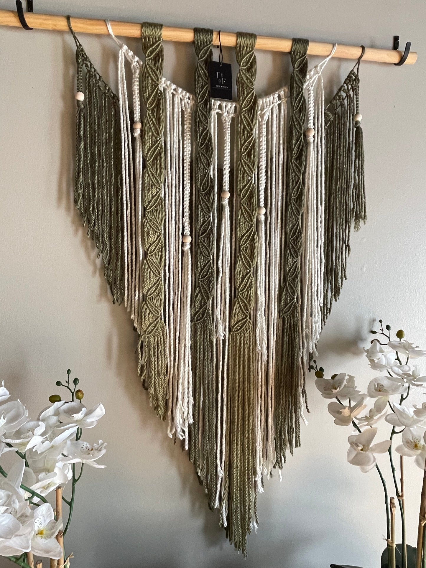 Large Handmade Leaf Macrame Wall Hanging