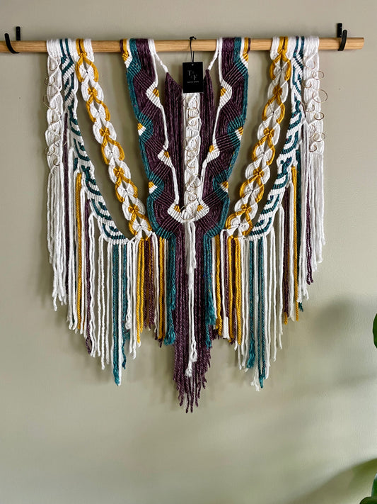 Large Handmade Multi Color Macrame Wall Hanging