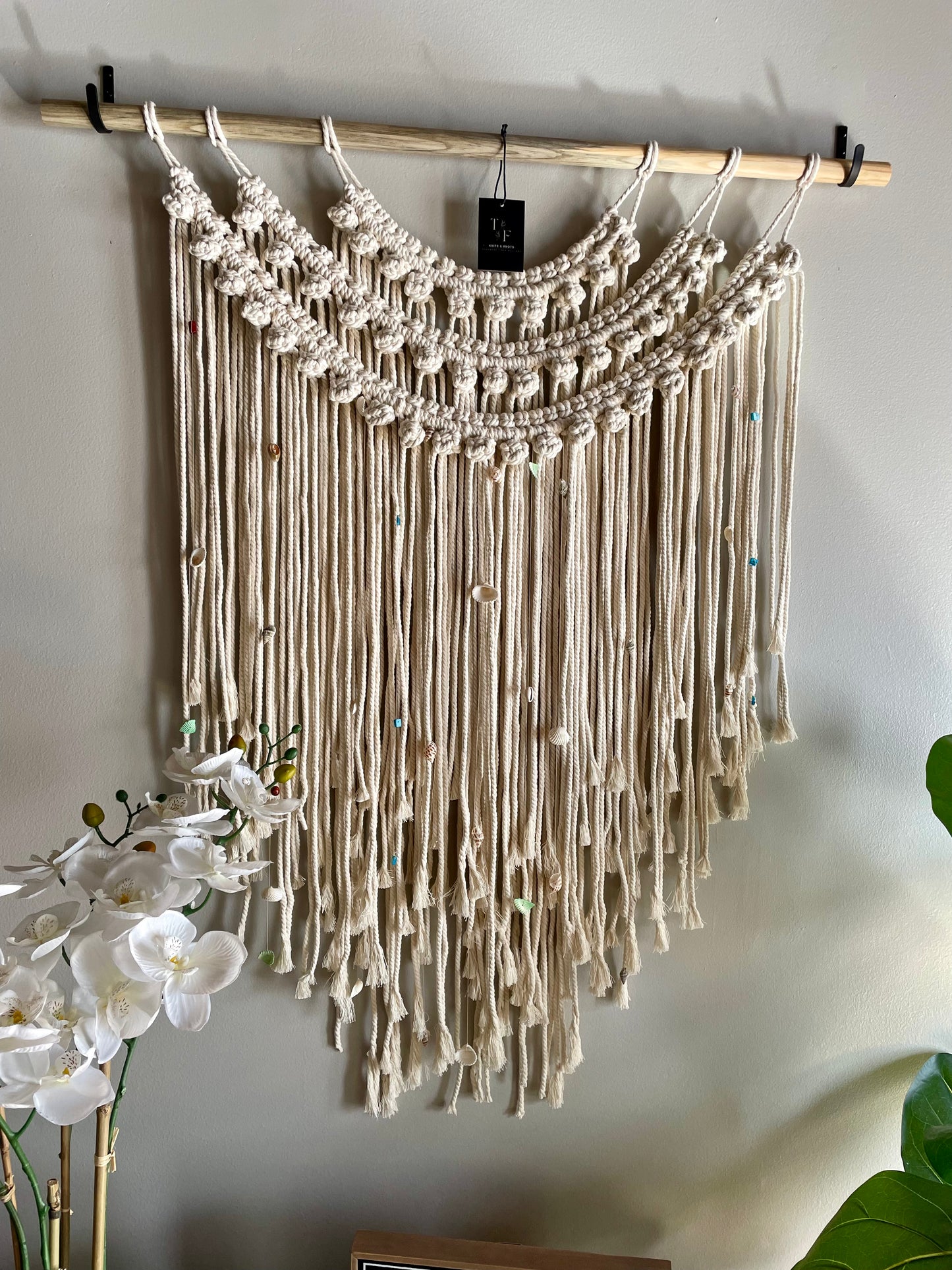 Large Handmade Beach Inspired Macrame Wall Hanging