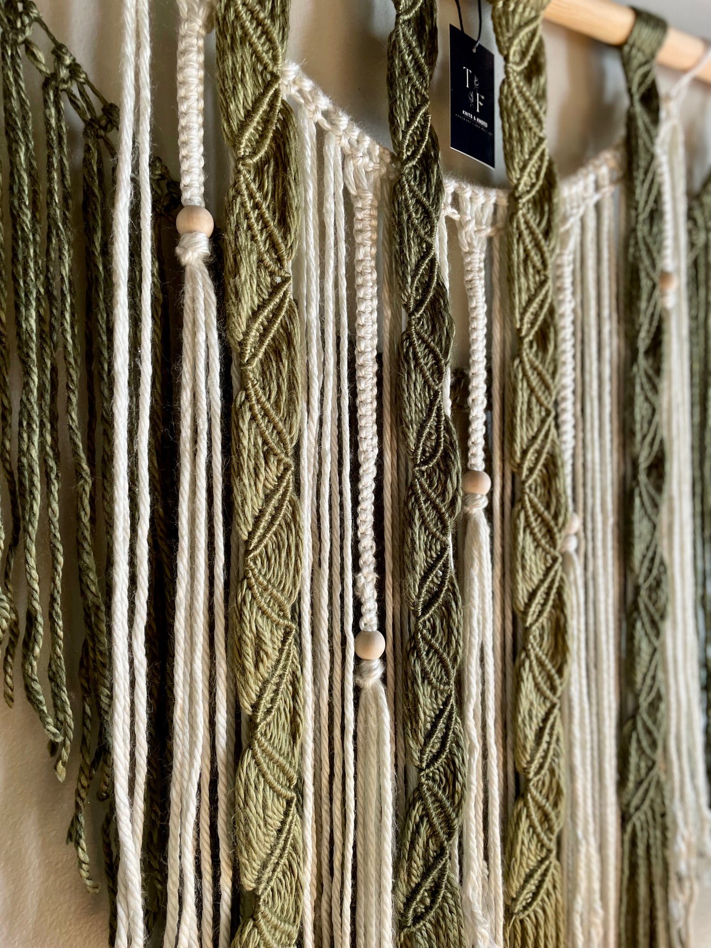 Large Handmade Leaf Macrame Wall Hanging