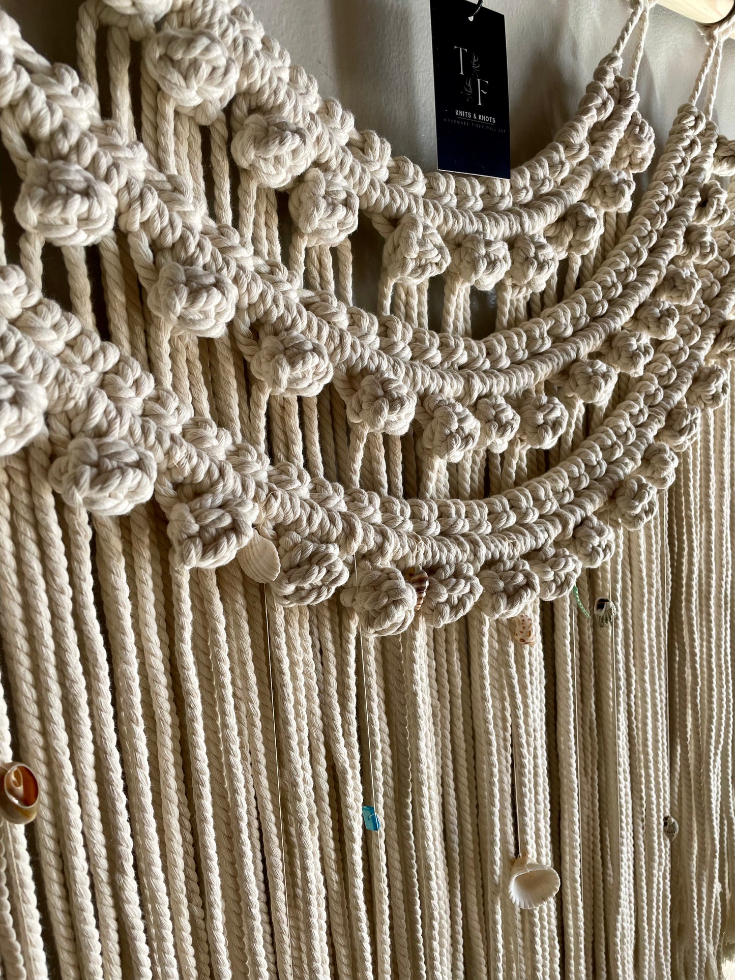 Large Handmade Beach Inspired Macrame Wall Hanging