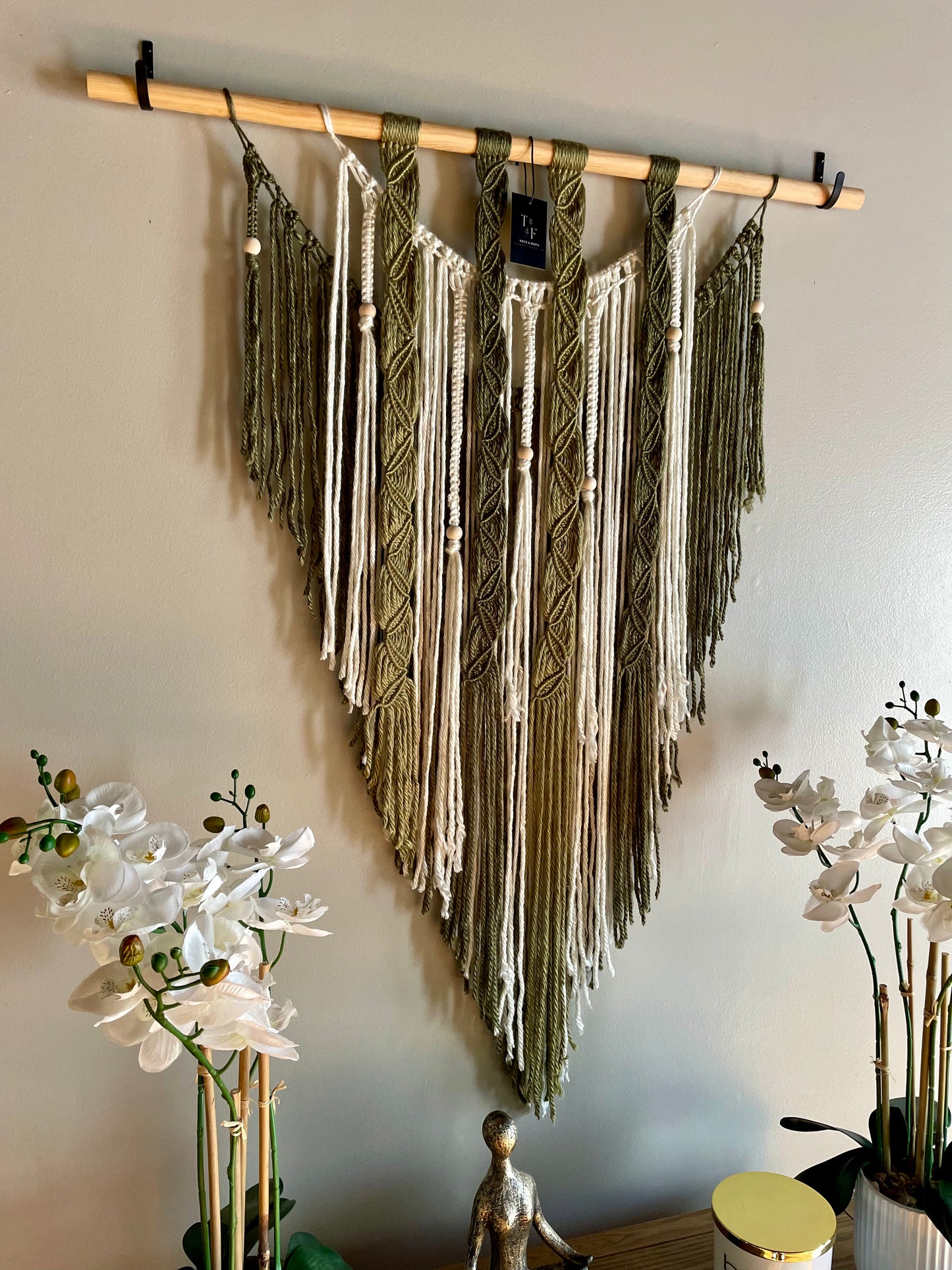 Large Handmade Leaf Macrame Wall Hanging