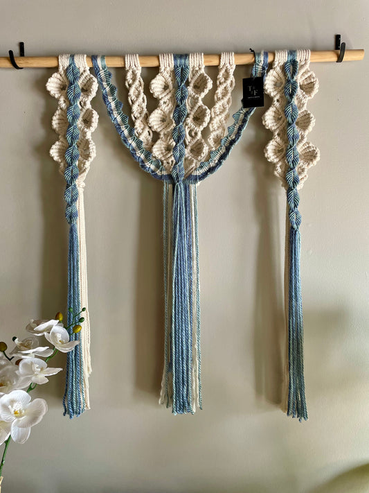 Large Handmade Seashell Design Macrame Wall Hanging